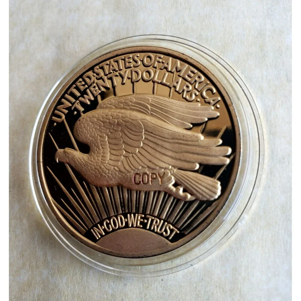 1933 DOUBLE EAGLE PROOF GOLD Clad Bronze 1oz Medal National Collectors MINT COA